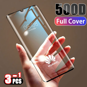 Tempered Full Cover Protective Glass on For Huawei