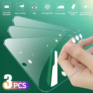 3Pcs Tempered Glass For Samsung Galaxy